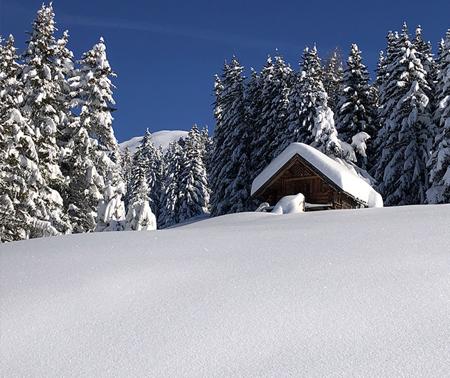 vue depuis chalet, ski de randonnée